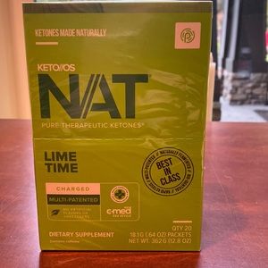 Prüvit KETO//OS NAT Pure Therapeutic Ketones. Lime Time Charged (caffeinated)
